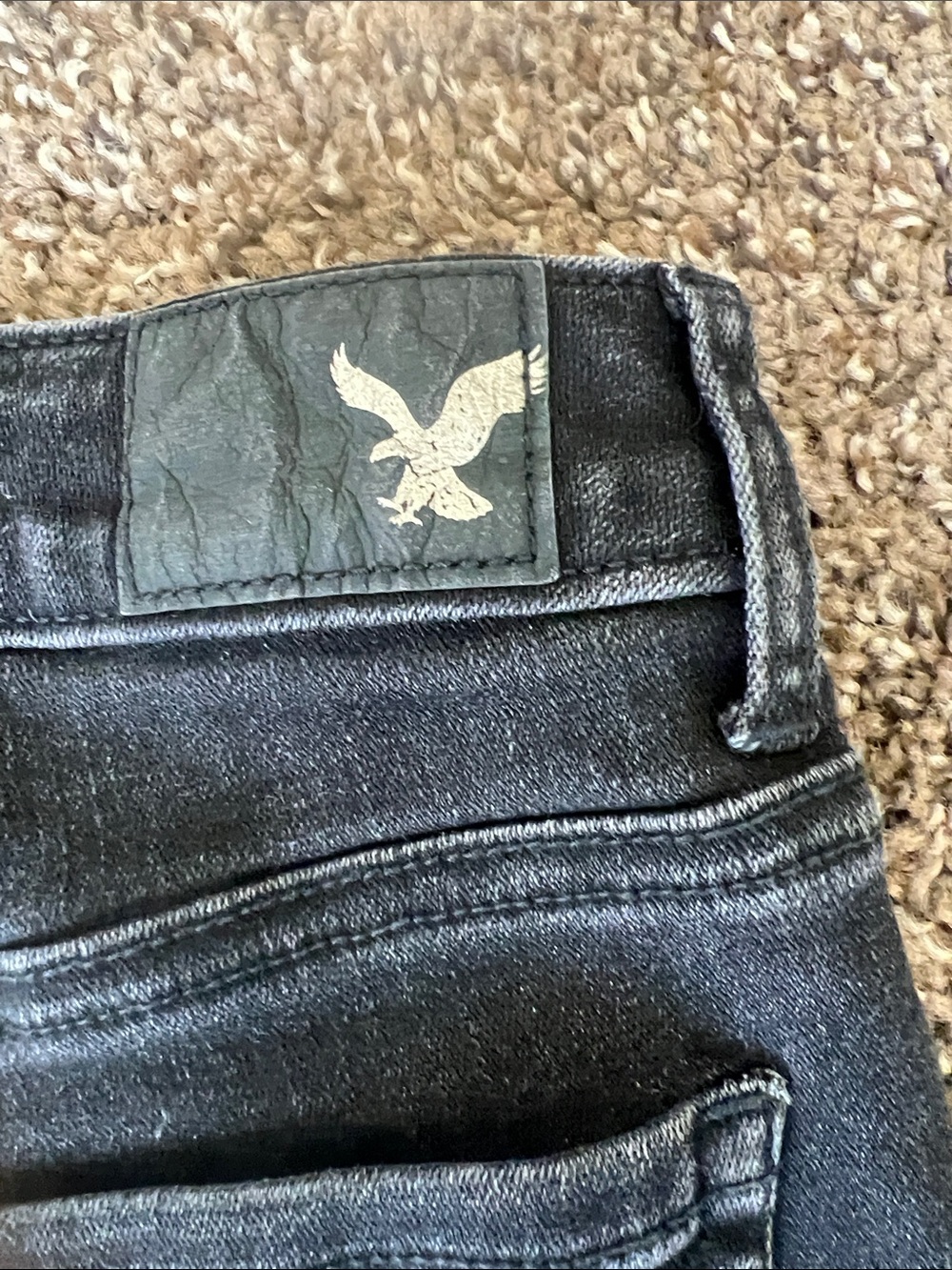 American Eagle Outfitters Black Roll-Cuff Denim Shorts - Picture 4 of 7